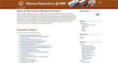 Desktop Screenshot of dspace.iimk.ac.in